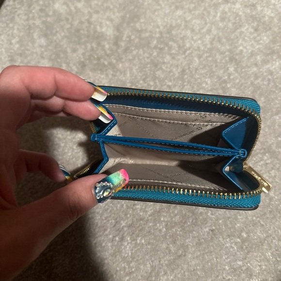 Michael Kors Mercer Women's Crossbody Bag - Brown and Dark Teal With Wallet - Picture 13 of 14